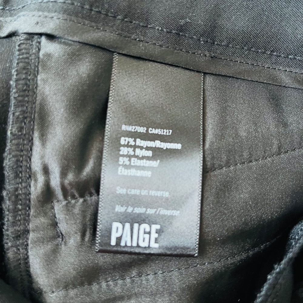 Paige Knit Black Dressy Pants Leggings Women's Size 26 NEW without tags - Picture 12 of 12
